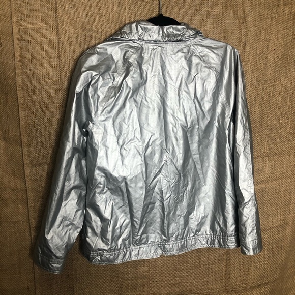 Zynergy Chico’s Small Metallic Silver Jacket Retro - Picture 4 of 4